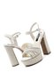 High Heeled Women's Ankle-Tie Stone Embellished Crossed Evening Dress Platform Shoes 22010 - 3