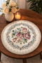 Royal Bouquet Goblen Fiskos Cover – 50 cm Round Decorative Coffee Table Cover