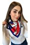 Pattern Detailed Scarf Red - 3
