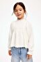 Textured jersey blouse
