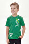 3-Pack White Text Printed Round Neck Short Sleeve Boys' Summer T-Shirt - 3