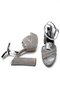 High Heeled Women's Ankle-Tie Stone Embellished Crossed Evening Dress Platform Shoes 22010 - 4