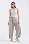 Women's Belt I Elastic Balloon Fit Design Trousers - 7