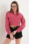 Women's Stripe Patterned Pair Pocketed Short Shirt 260315 -