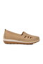 Beige Genuine Leather Anatomical Women's Casual Shoes