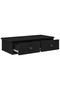 Wall Shelf with Drawers Black 60x28x15 cm Engineered Wood - 6