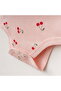 Baby Ki̇raz D Patterned Girls' Bodysuit with Rope Straps 100% Cotton - 5