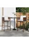 Bar Stools 2 pcs with Cushions Brown Poly Rattan