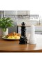 Marble Black & White Salt and Pepper Shaker Set, Premium Kitchen Spice Containers for Kitchen - 4