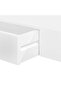 White MDF Floating Wall Display Shelf 1 Drawer Book/DVD Storage - 7