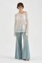 Women's Knitwear Knitted Waist Belt Detail Long Sleeve Design Blouse - 5