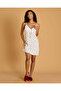 Women White Printed Padded Babydoll - 2