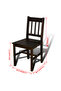 Dining Set 5 Pieces Pine Wood Brown - 3