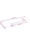 White MDF Floating Wall Display Shelf 1 Drawer Book/DVD Storage - 3