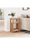 End Table with Magazine Shelf 27x35x55 cm Solid Oak Wood