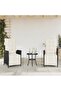 Reclining Garden Chairs 2 pcs with Footrest Black Poly Rattan