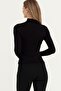 Women's Black Viscose Long Sleeve Turtleneck Badi - 4
