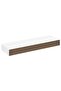 White MDF Floating Wall Display Shelf 1 Drawer Book/DVD Storage - 5