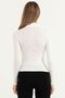 Women's Ecru Viscose Long Sleeve Turtleneck Badi - 4