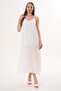 Women's Rope Strap a Lined Muslin Long Dress 260008 - - 4