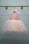 Girl's Special Series Powder Tulle Ruffled Dress with Floral Detail - 3