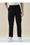 Solid Black Athleisure Cargo Pants