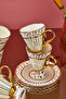 Nazenin 6-Person 90 ml Porcelain Coffee Cup Set Ckr3863 - 6