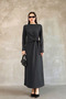 Belden Kuşağli Modal Long Dress - 4