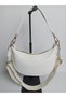 Women's White Shoulder Bag with Double Straps for Spring and Summer Season Mini Baguette Bag - 5