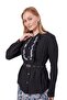 Black Belt Detailed Pleated Skirt Suit - 4
