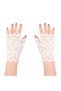 White Lace Fingerless Short Gloves
