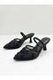 Women's Tulle Mesh Beaded Embroidery Detailed Shoes with 5cm Thick Heel - 2