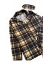 Father-Son Boy Cotton Milan Winter Fabric Beige Black Plaid Shirt Collar Buttoned Sleep Band Pajama Set - 4