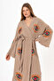 100% Organic Cotton Moon Pattern Printed Muslin Kimono Kaftan, Bathrobe, Dressing Gown - 3