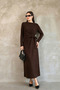 Belden Kuşağli Modal Long Dress - 2
