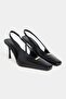 Tigy Black Rustic Patterned Buckle Detail Blunt Toe Mold Feature 7-8 cm Heel Length Heels for Women - 4