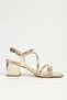 Women's Gold Heels Sandals Pc-55679