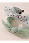 Pack of 2 - Green Strawberry Print Lace Headband - 3