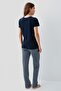 Modal Cotton Piece Short Sleeve Women's Pajama Set with Wide Plus Size Options - 4