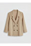 Nevavm Double-Breasted Collar Striped Women's Blazer Jacket - 5