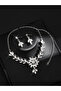 2-Piece Embellished Rhinestone Necklace and Earrings Jewelry Set - 3