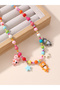 قلادة مرصّع بالخرز بخرز مزينة بتعليقات على شكل قطط