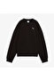 سويت شيرت نسائي أسود من Wardrobe Essentials Crew - 4