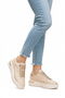 Beige Lace-Up Women's Sneaker