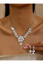 2-Piece Embellished Rhinestone Necklace and Earrings Jewelry Set