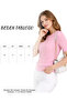 Pink Crew Neck Short Sleeve Knitwear Sweater Slim Fit Hair Knit Patterned - 6