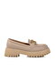 Beige Women's Loafer Shoes
