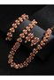 3-Piece Floral Embellished Necklace,Bracelet and Earrings Jewelry Set - 5