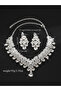 2-Piece Embellished Rhinestone Drop Necklace and Earrings Jewelry Set - 4