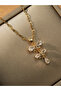 Embellished Bow Drop Pendant Necklace
